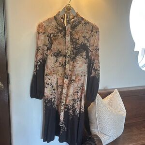 Zimmermann Black and Cream Floral Dress